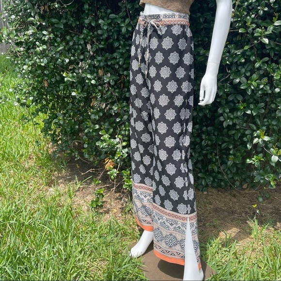 Est 1946 Bohemian All-Over Print Wide Slpit Leg Palazzo Puddle Pants - Picture 7 of 12